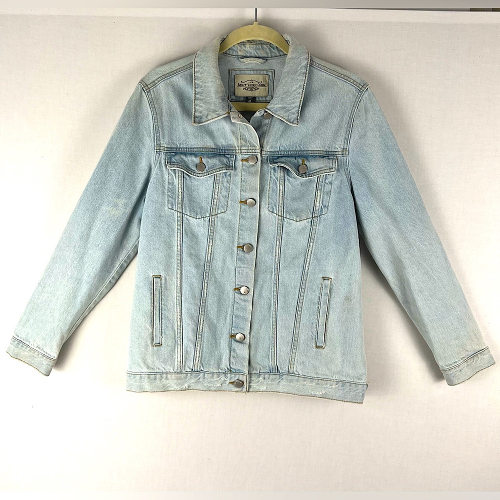 Ashley-Vintage-Charm Denim Button-up Jacket Women’s Size Medium
